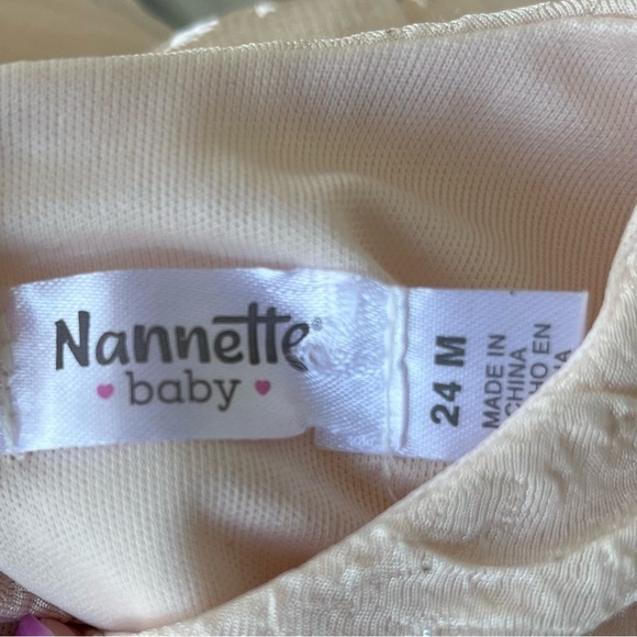 •NANNETTE BABY• Ivory Lace Skirt Party Dress - Size 24 Months - Picture 2 of 9